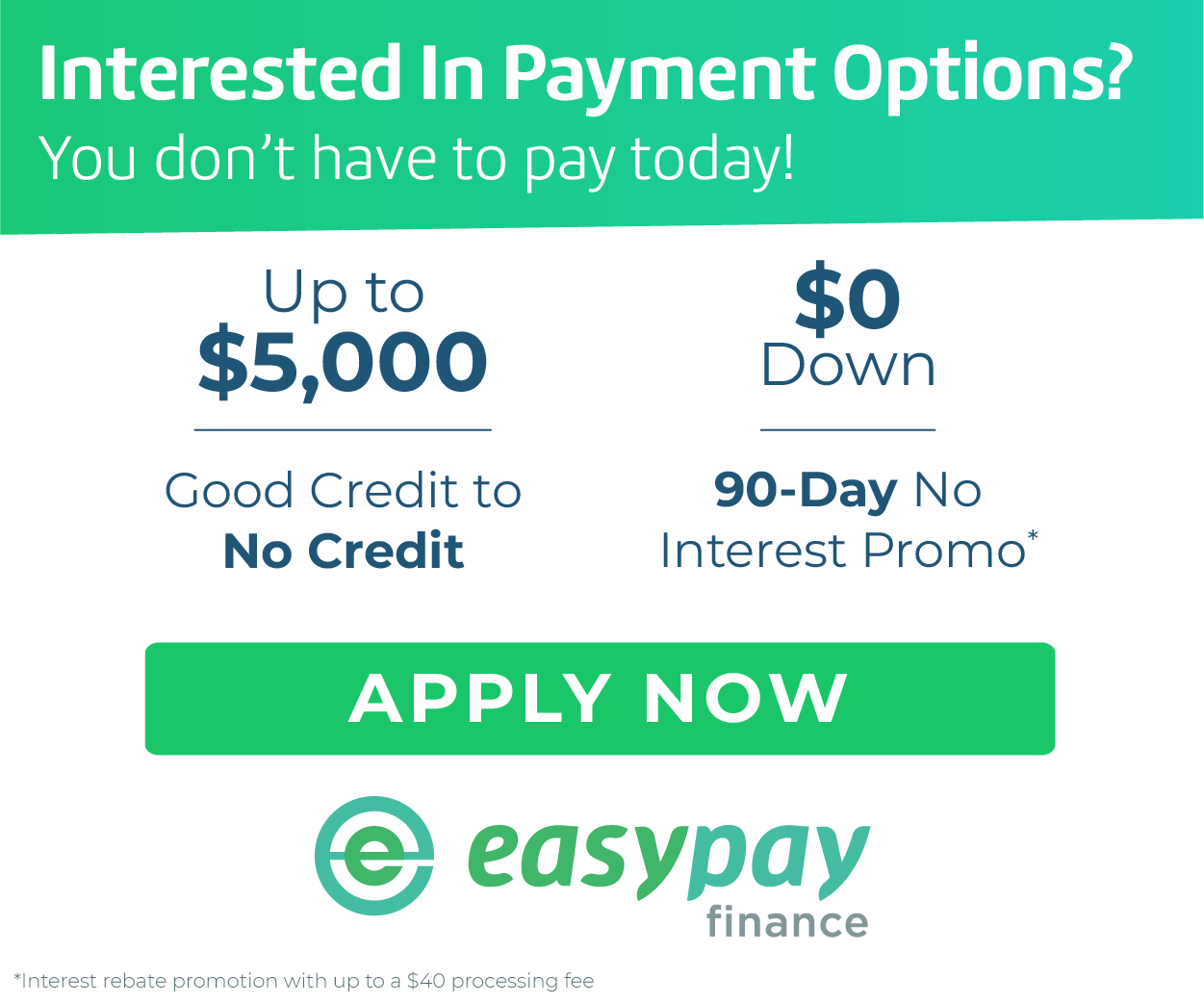 EasyPay Financing | Carolina Car Care - Seven Lakes